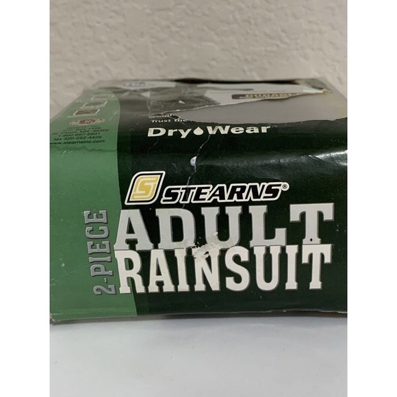 Stearns Men’s Old New Stock PVC Nylon 2 Piece Waterproof Camo Rain Suit Size ML - Picture 3 of 11